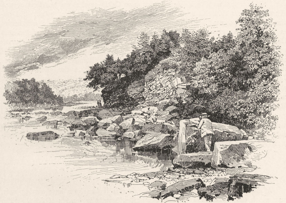 NORTHUMBERLAND. At Warden 1901 old antique vintage print picture